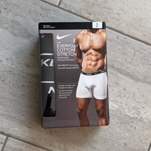 Nike Everyday Cotton Stretch Boxer Briefs - Black